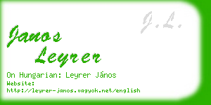 janos leyrer business card