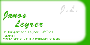 janos leyrer business card